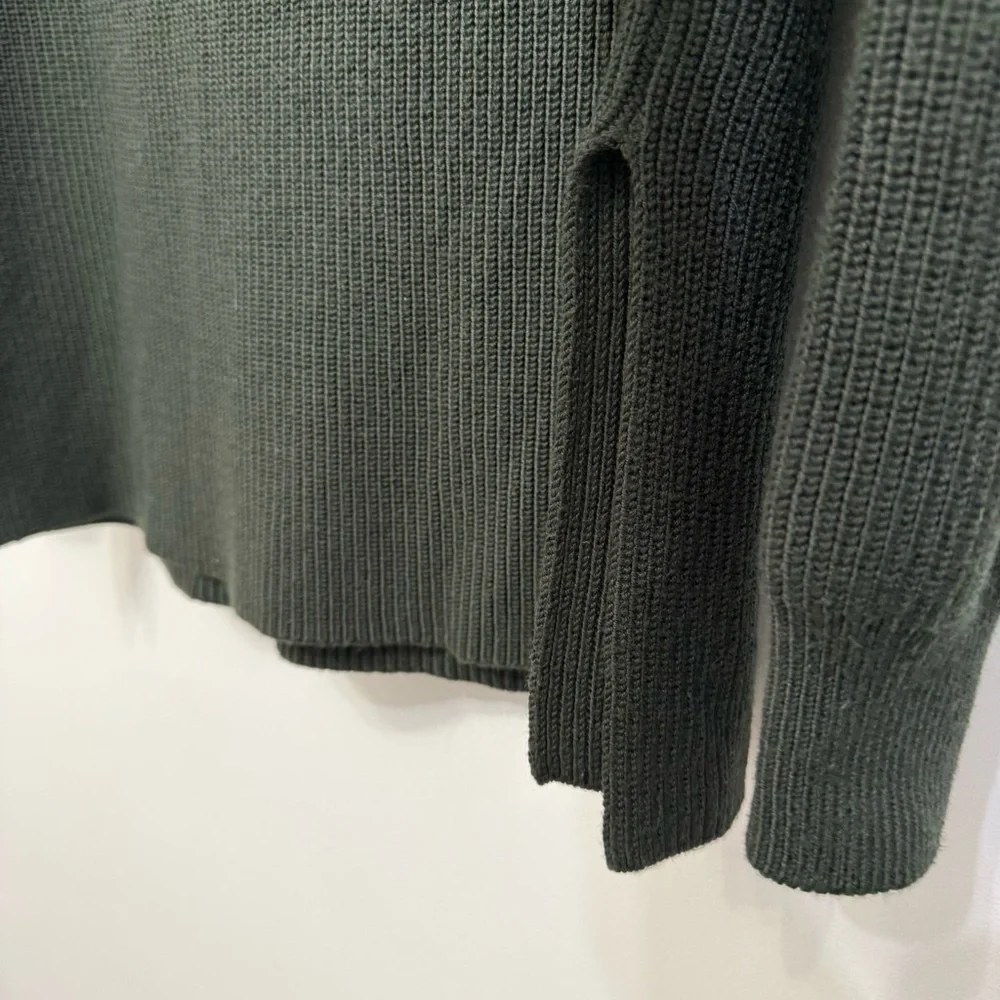 Athleta Forest Green Switchback Pullover Sweater Women’s XS Oversized Wool Blend